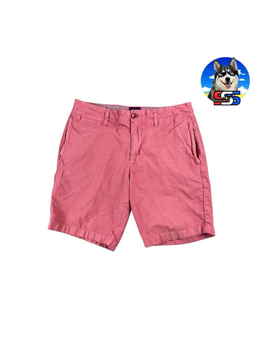 UNTUCKit Chino Golf Shorts Salmon Pink Men's 32 x 9 Casual Preppy